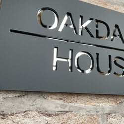 Contemporary House Name Plaque