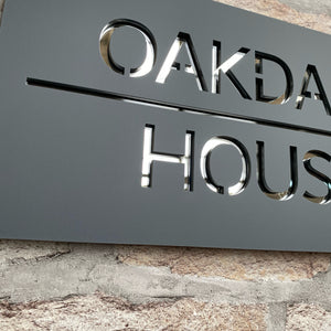 Contemporary House Name Plaque