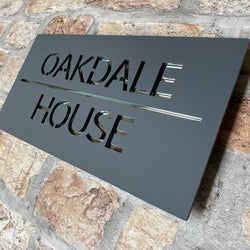 Contemporary House Name Plaque