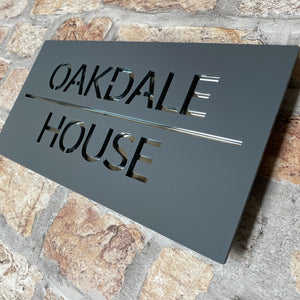 Contemporary House Name Plaque