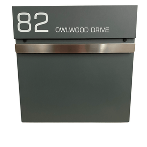 Modern wall mounted postbox