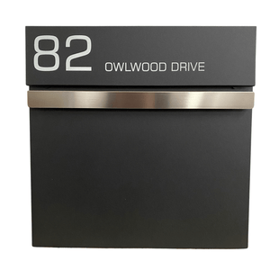 Modern wall mounted postbox