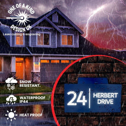 Solar House Sign 6, L.E.D Illuminated House Number